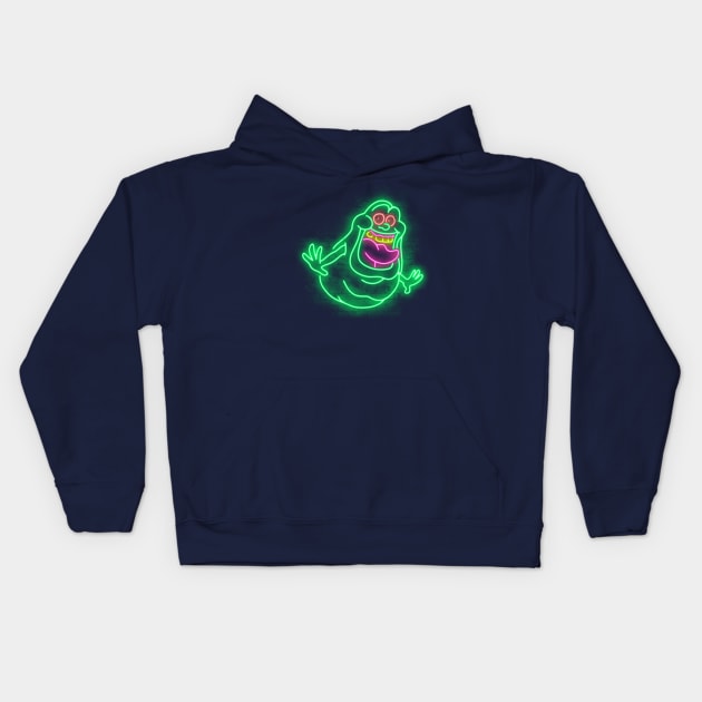 Neon ghost Kids Hoodie by Cromanart